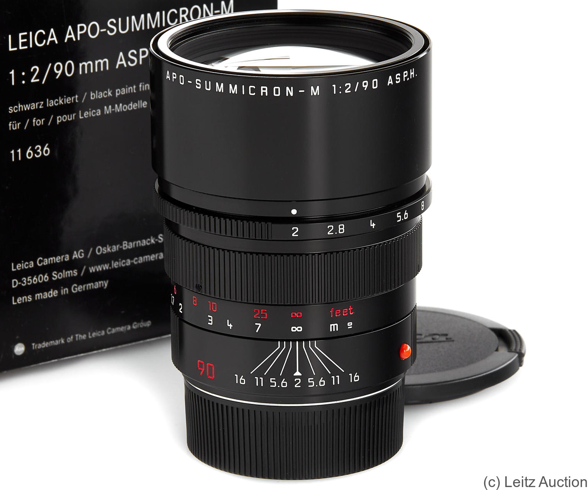 Leitz: 90mm (9cm) f2 Apo-Summicron-M (BM, black, asph) camera