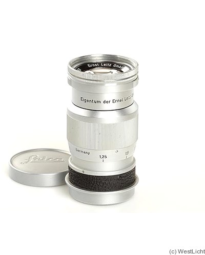 Leitz: 90mm (9cm) f4 Elmar (SM, 3 elt, prototype) 'Eigentum' camera