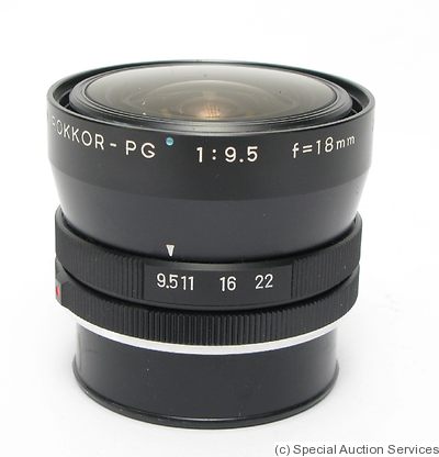 Minolta: 18mm (1.8cm) f9.5 Rokkor-PG camera