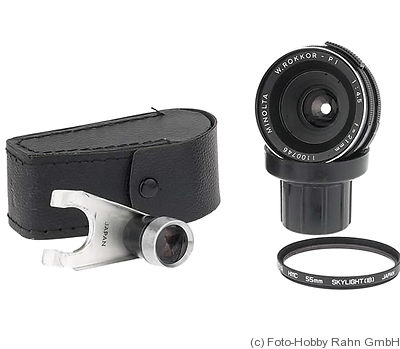 Minolta: 21mm (2.1cm) f4.5 W.Rokkor-PL camera