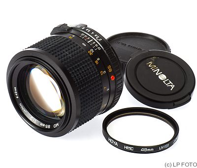 Minolta: 85mm (8.5cm) f2 MD camera