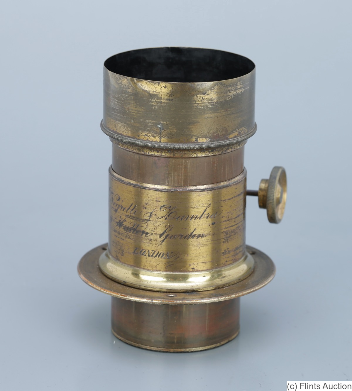 Negretti & Zambra: Petzval (brass, 11cm len) camera