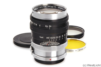 Nikon: 105mm (10.5cm) f2.5 Nikkor-P.C (Contax) camera