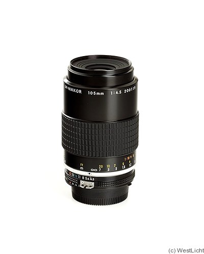 Nikon: 105mm (10.5cm) f4.5 UV-Nikkor (AIS) camera