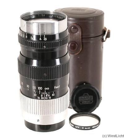 Nikon: 135mm (13.5cm) f3.5 Nikkor-Q (M39) camera