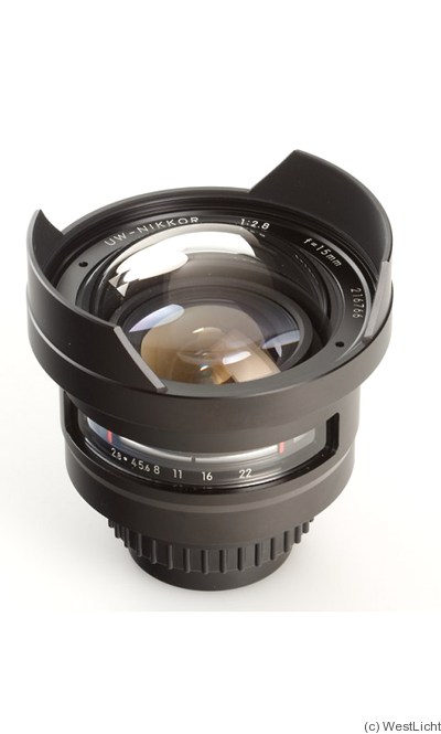 Nikon: 15mm (1.5cm) f2.8 UW-Nikkor (second type) camera