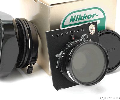 Nikon: 180mm (18cm) f5.6 Nikkor-W (Linhof) camera