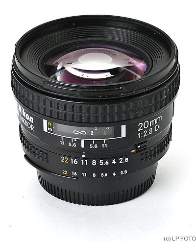 Nikon: 20mm (2cm) f2.8 Nikkor D AF camera