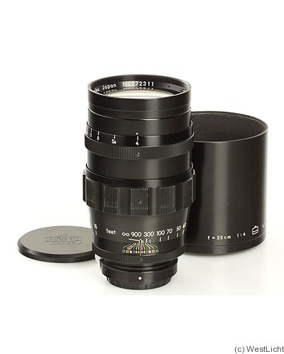 Nikon: 250mm (25cm) f4 Nikkor-Q (BM) camera