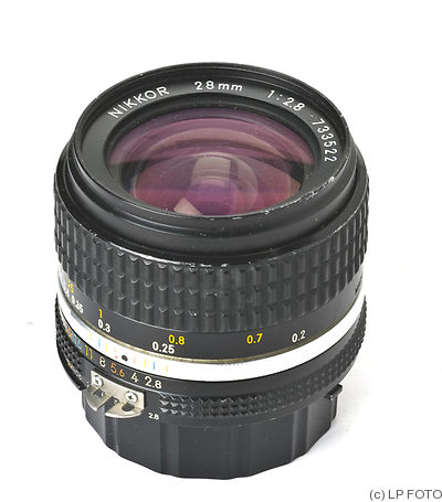 Nikon: 28mm (2.8cm) f2.8 Nikkor (AIS) camera
