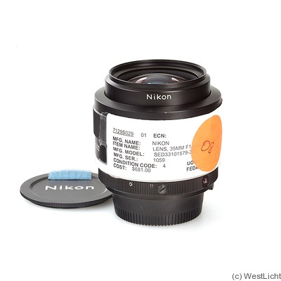 Nikon: 35mm (3.5cm) f1.4 Nikkor (AIS) 'NASA' camera