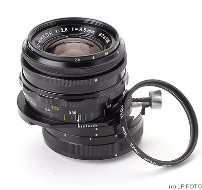 Nikon: 35mm (3.5cm) f2.8 PC-Nikkor camera