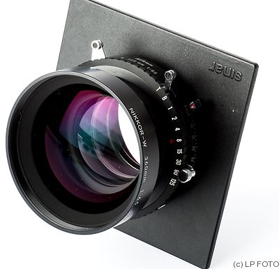 Nikon: 360mm (36cm) f5.6 Nikkor-W (Sinar) camera