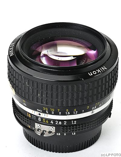 Nikon: 50mm (5cm) f1.2 Nikkor (AIS, early) camera