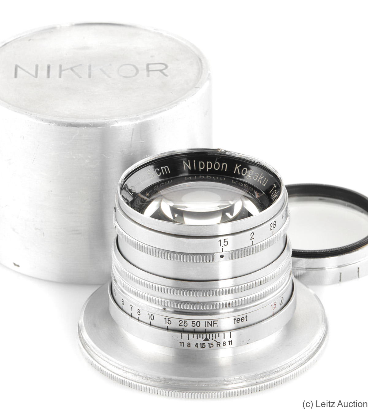 Nikon: 50mm (5cm) f1.5 Nikkor-S.C (M39, chrome) camera