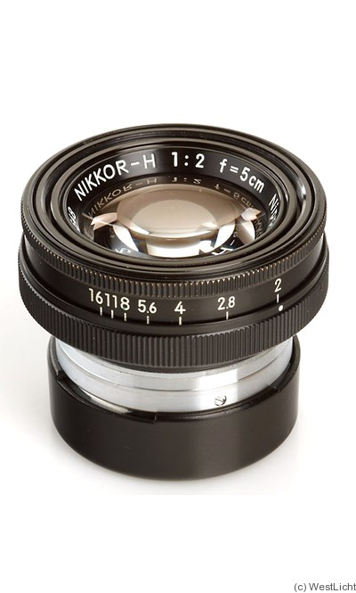 Nikon: 50mm (5cm) f2 Nikkor-H (BM, black, collapsible) camera
