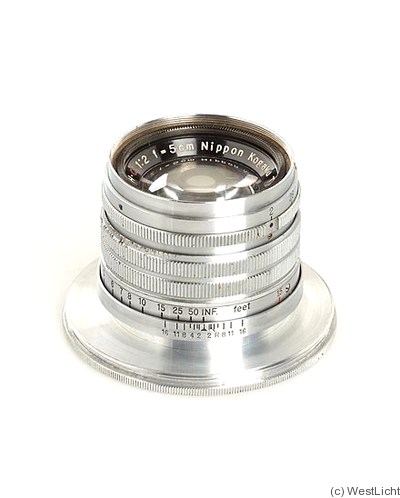 Nikon: 50mm (5cm) f2 Nikkor-H.C (M39, rigid) camera