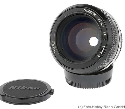Nikon: 55mm (5.5cm) f1.2 Nikkor (AI) camera