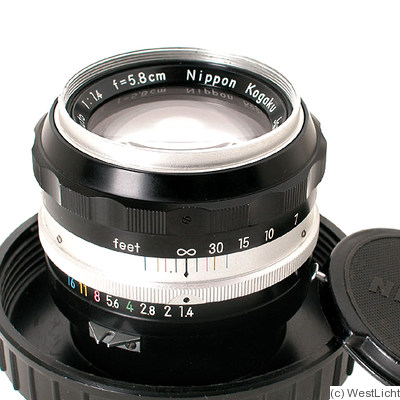 Nikon: 58mm (5.8cm) f1.4 Nikkor-S camera