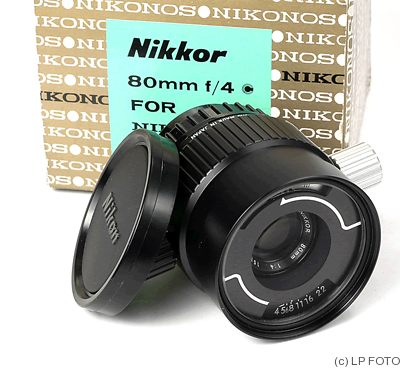 Nikon: 80mm (8cm) f4 Nikkor (Nikonos) camera