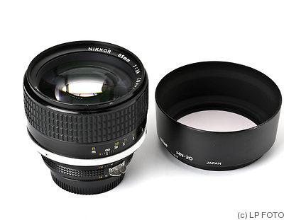 Nikon: 85mm (8.5cm) f1.4 Nikkor (AI) camera