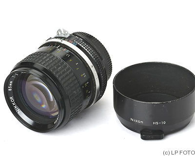 Nikon: 85mm (8.5cm) f2 Nikkor (AI) camera