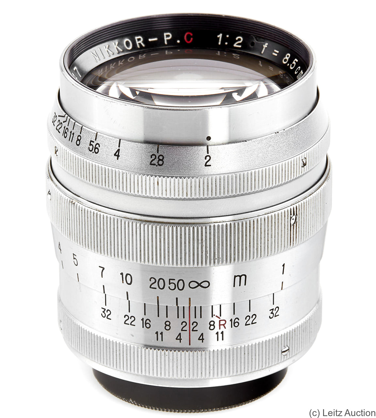 Nikon: 85mm (8.5cm) f2 Nikkor-P.C (M39, chrome) camera