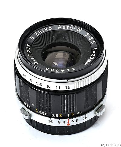 Olympus: 20mm (2cm) f3.5 G.Zuiko Auto-W (Pen F) camera