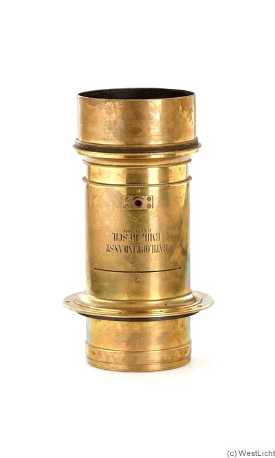 Rathenow (ROIA): Petzval (brass, 39cm len, 750mm focal len, 12.5cm dia) camera