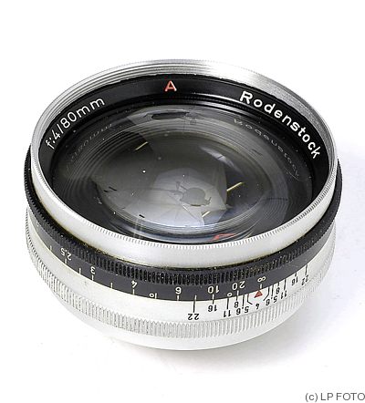 Rodenstock: 80mm (8cm) f4 Retina-Heligon C camera