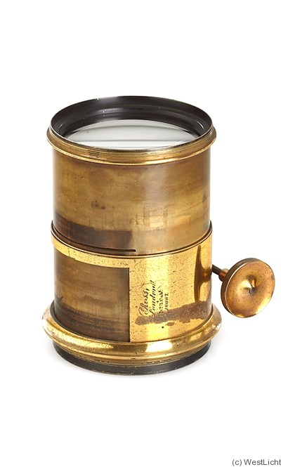 Ross: Petzval (brass, 15cm height, 9cm dia) camera