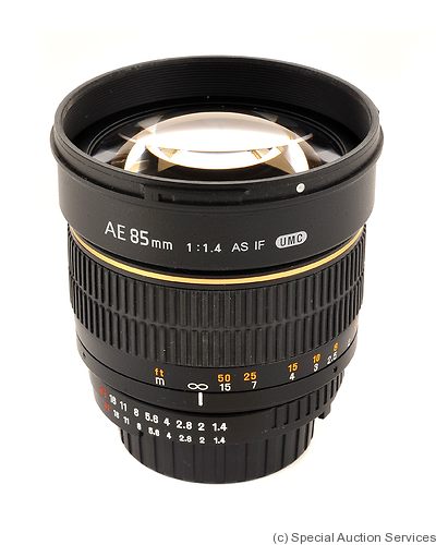 Samyang: 85mm (8.5cm) f1.4 AE AS IF MC (Nikon AF) camera