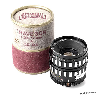 Schacht: 35mm (3.5cm) f3.5 Travegon R (M39) camera