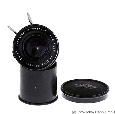 Schneider: 10mm (1cm) f1.8 Arriflex-Cinegon (Arri) camera