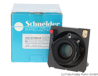 Schneider: 150mm (15cm) f5.6 Apo-Symmar (Linhof) camera