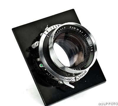 Schneider: 210mm (21cm) f5.6 Symmar (Szabad) camera