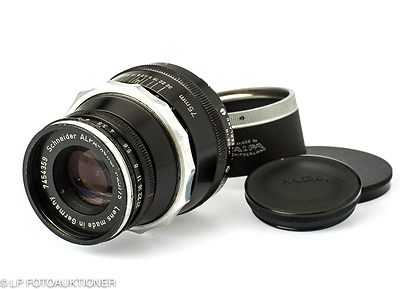 Schneider: 75mm (7.5cm) f3.5 Alpa-Xenar camera