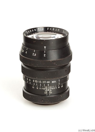 Schneider: 80mm (8cm) f2 Xenon (M39, black) camera