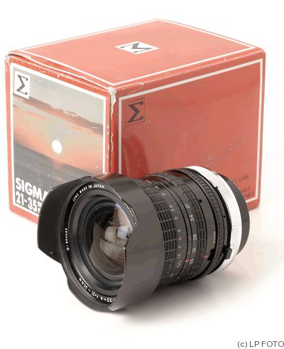 Sigma: 21-35mm f3.5-f4 Zoom-T (Canon FD) camera