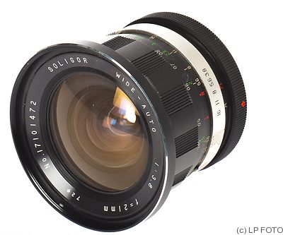 Soligor: 21mm (2.1cm) f3.8 Wide-Auto (Canon FD) camera