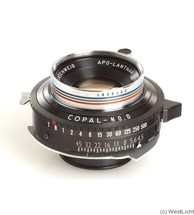 Voigtländer: 105mm (10.5cm) f4.5 Apo-Lanthar (Copal) camera