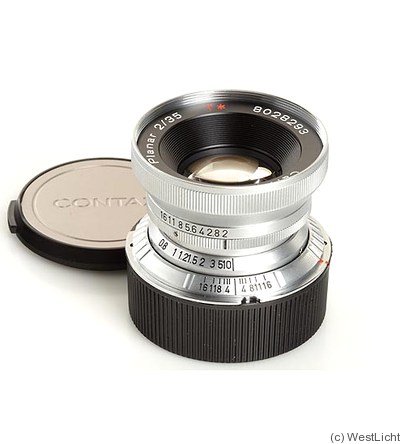 Zeiss, Carl: 35mm (3.5cm) f2 Planar T* (M39) camera