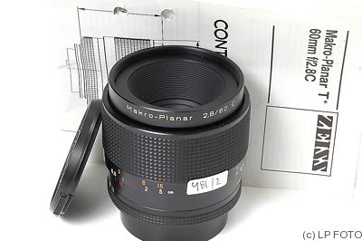 Zeiss, Carl: 60mm (6cm) f2.8 Makro-Planar C MM T* (Contax/Yashica) camera