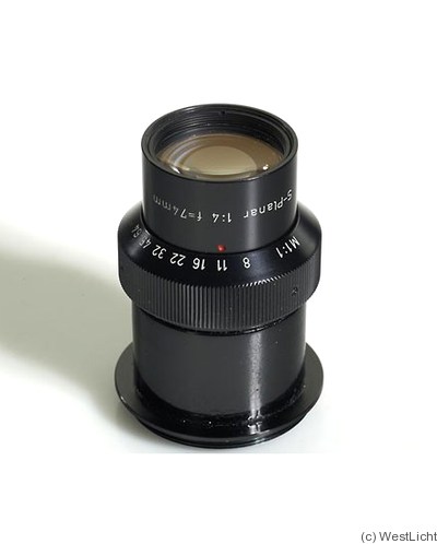 Zeiss, Carl: 74mm (7.4cm) f4 S-Planar (M39) camera