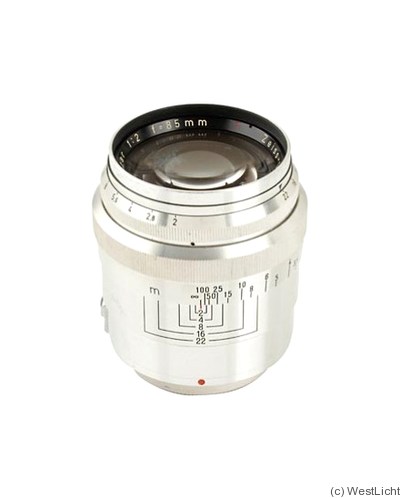 Zeiss, Carl: 85mm (8.5cm) f2 Sonnar (Contax IIa/IIIa, zeiss-opton) camera