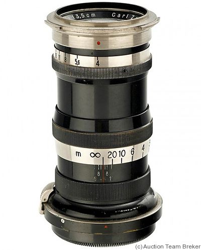 Zeiss, Carl Jena: 135mm (13.5cm) f4 Sonnar (Contax, black/nickel) camera