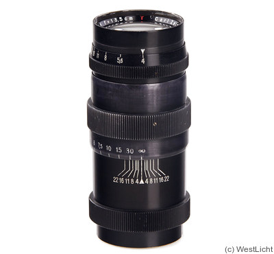Zeiss, Carl Jena: 135mm (13.5cm) f4 Sonnar (M39, gray) camera