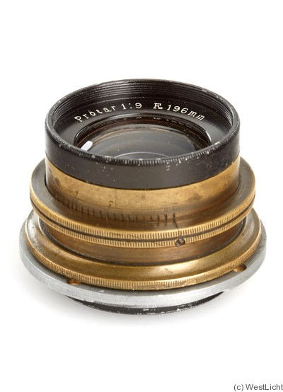 Zeiss, Carl Jena: 196mm (19.6cm) f9 Protar (brass) camera