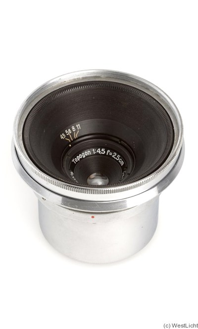 Zeiss, Carl Jena: 25mm (2.5cm) f4.5 Topogon (Contax) camera
