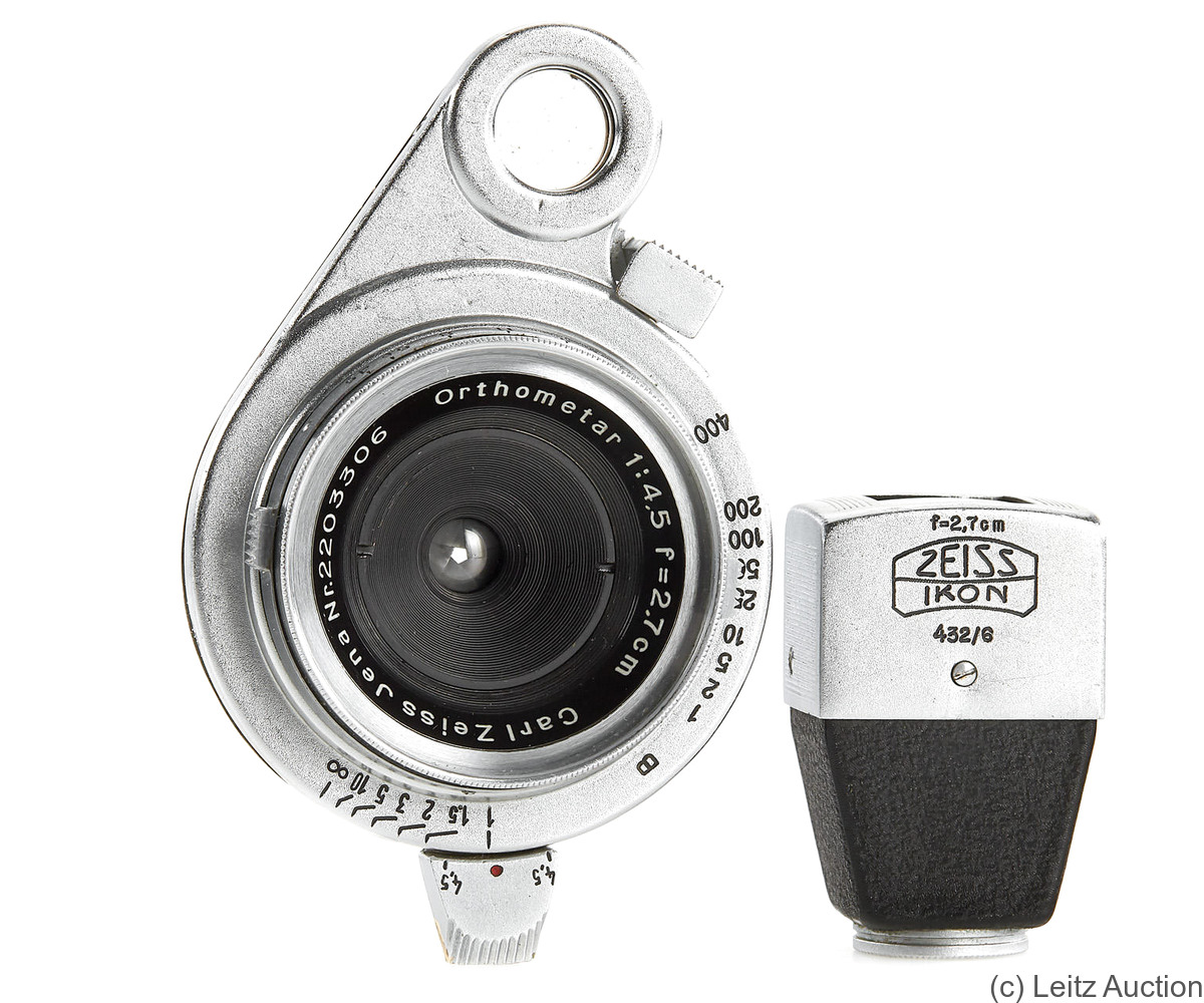 Zeiss, Carl Jena: 27mm (2.7cm) f4.5 Orthometar (Tenax II) camera